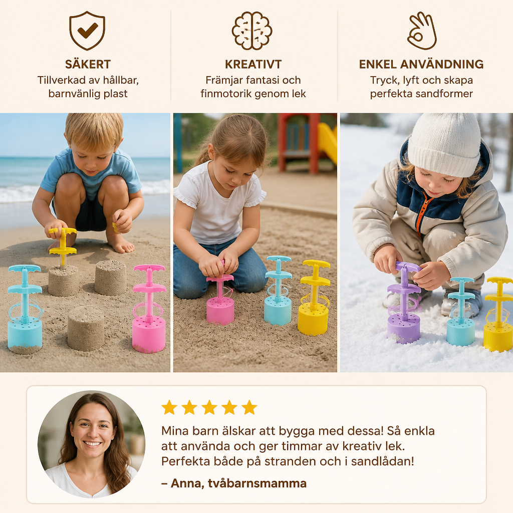 Honeycomb Sand Castle Maker – Sandform För Barn