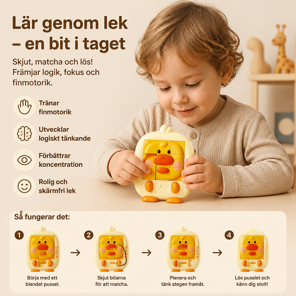 Pedagogiskt Djur-Skjutpusselspel
