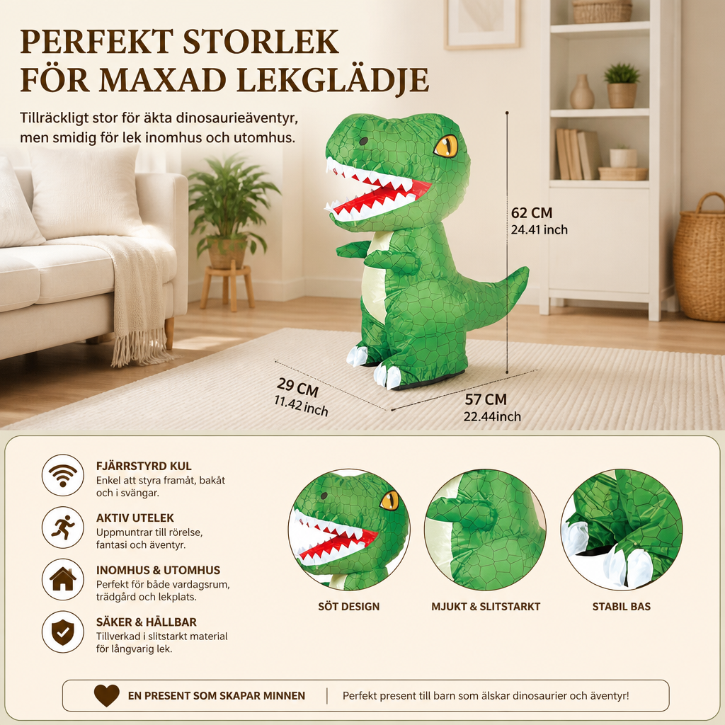 Fjärrstyrd Uppblåsbar T-Rex-Dinosaurieleksak