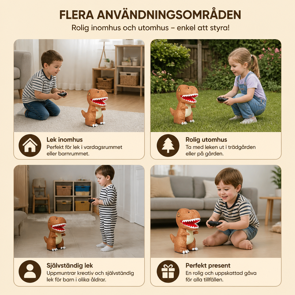 Fjärrstyrd Uppblåsbar T-Rex-Dinosaurieleksak