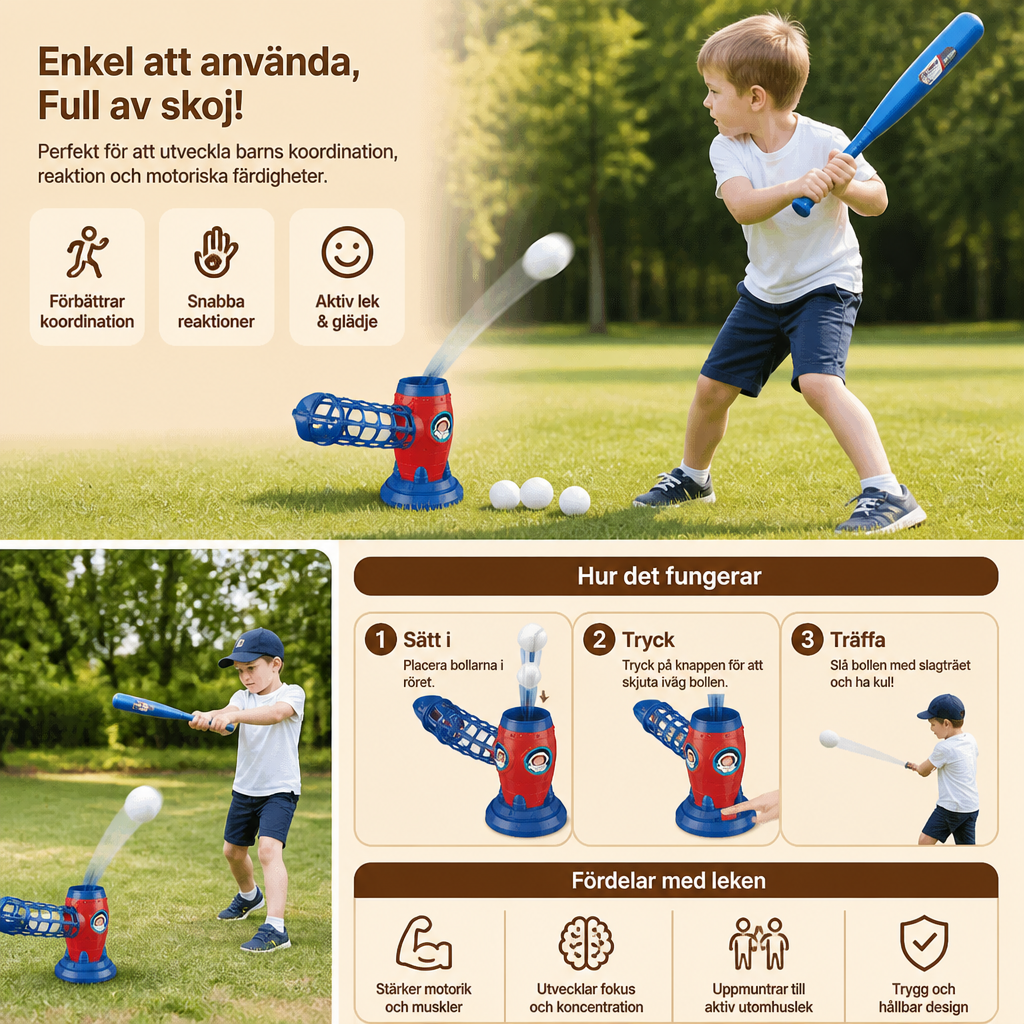 Elektronisk Baseballkastare För Barn