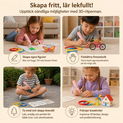 3D-Pennset Med Låg Temperatur För Barn – Säkert DIY-STEM-Ritset