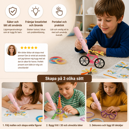 3D-Pennset Med Låg Temperatur För Barn – Säkert DIY-STEM-Ritset