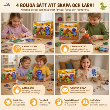 Pysselset i Papper för Barn – 20 Enkla DIY Pysselprojekt för Barn 3–10 År med Limstift, Tejp och Kuvert