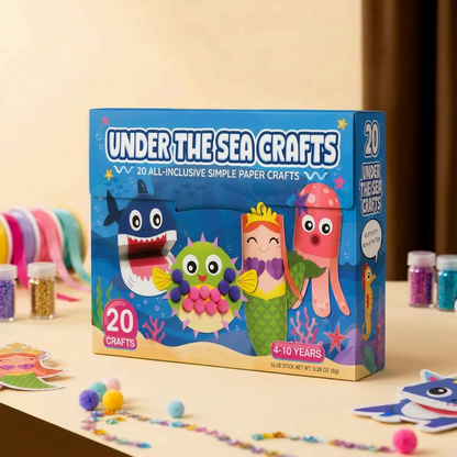 Pysselset i Papper för Barn – 20 Enkla DIY Pysselprojekt för Barn 3–10 År med Limstift, Tejp och Kuvert