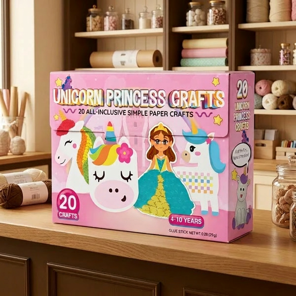 Pysselset i Papper för Barn – 20 Enkla DIY Pysselprojekt för Barn 3–10 År med Limstift, Tejp och Kuvert