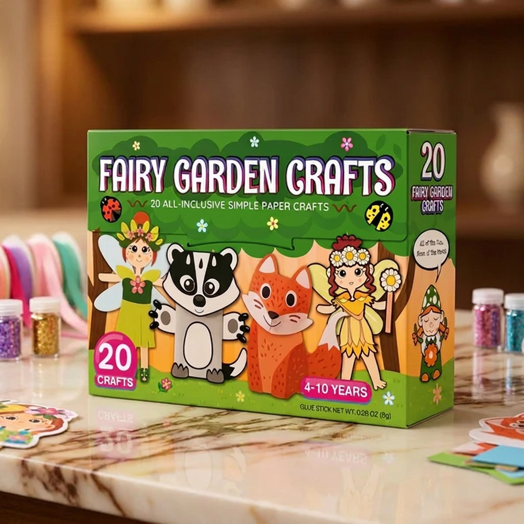 Pysselset i Papper för Barn – 20 Enkla DIY Pysselprojekt för Barn 3–10 År med Limstift, Tejp och Kuvert