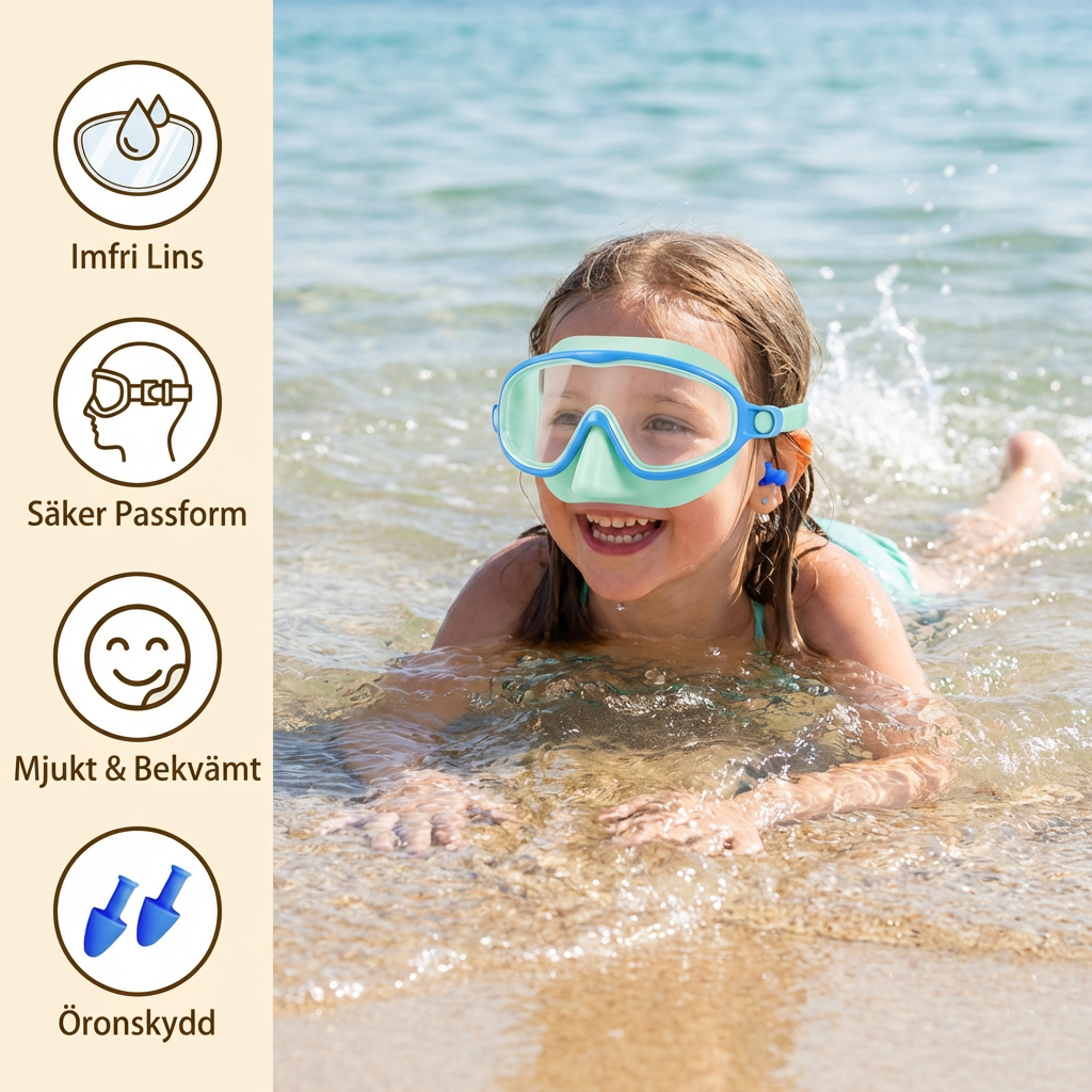 Praktiska Simglasögon för Barn – Anti-Fog, Säker Passform och Bekväm Användning