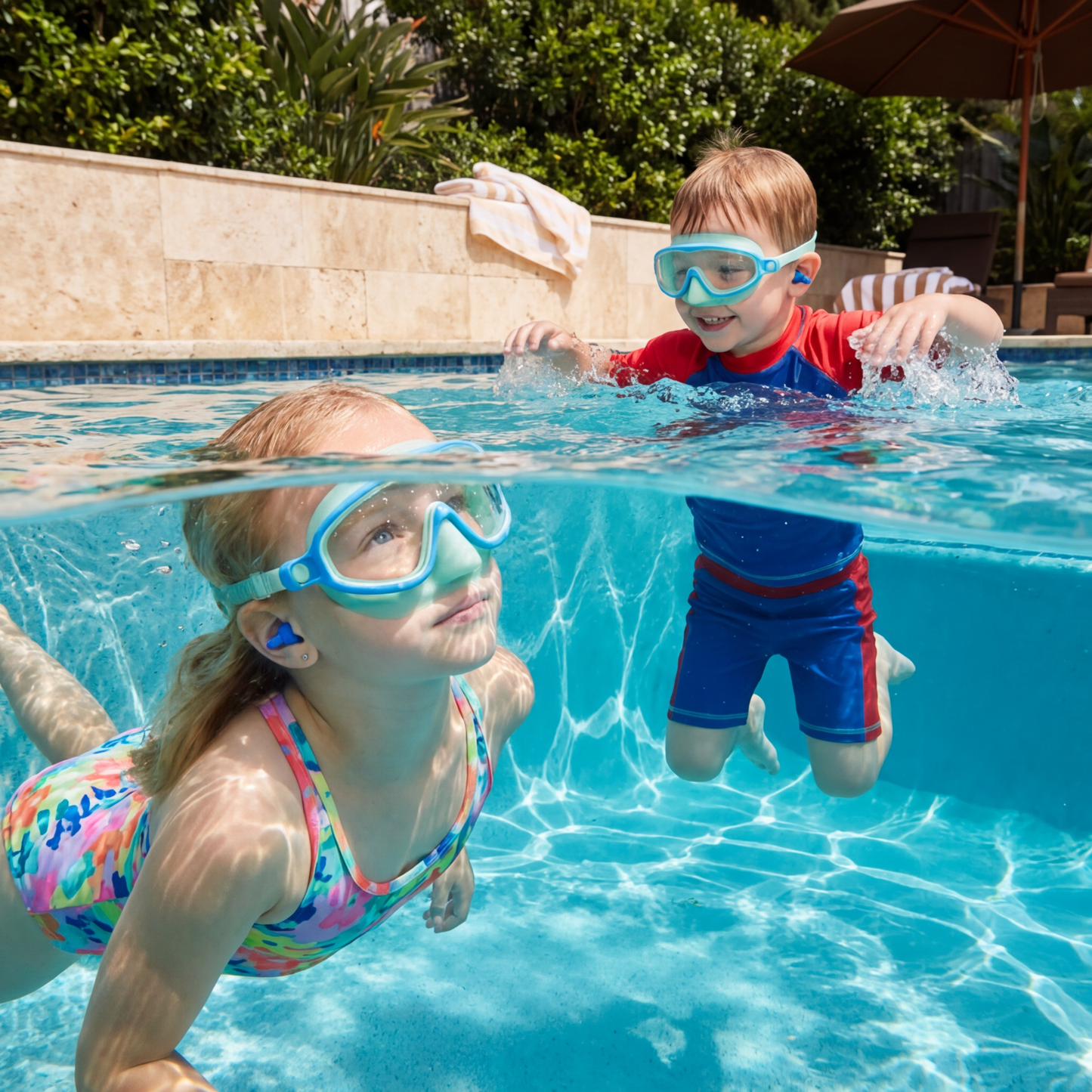 Praktiska Simglasögon för Barn – Anti-Fog, Säker Passform och Bekväm Användning