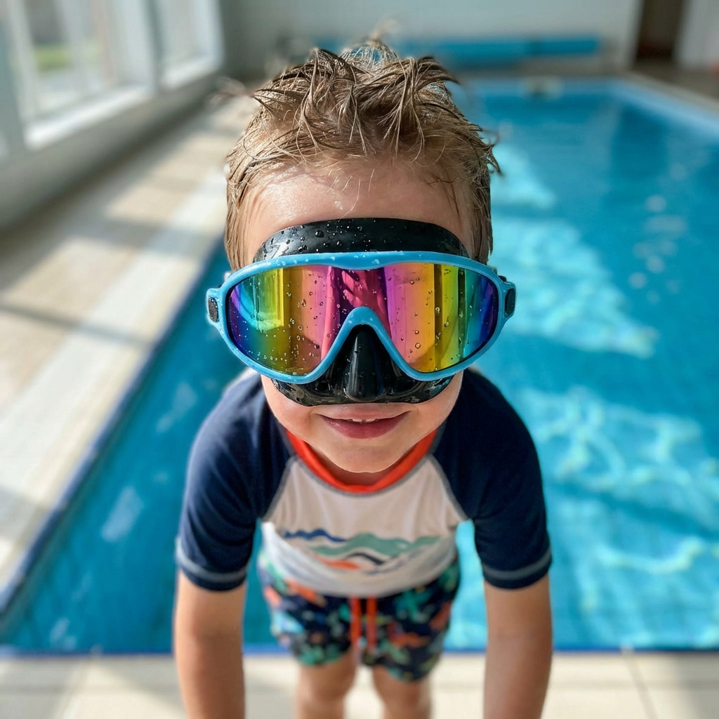 Praktiska Simglasögon för Barn – Anti-Fog, Säker Passform och Bekväm Användning