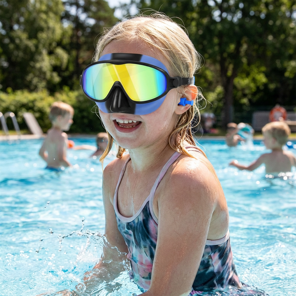Praktiska Simglasögon för Barn – Anti-Fog, Säker Passform och Bekväm Användning