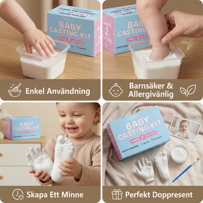 Baby hand- och fotavtrycksset – Minnesset för nyfödda och föräldrar