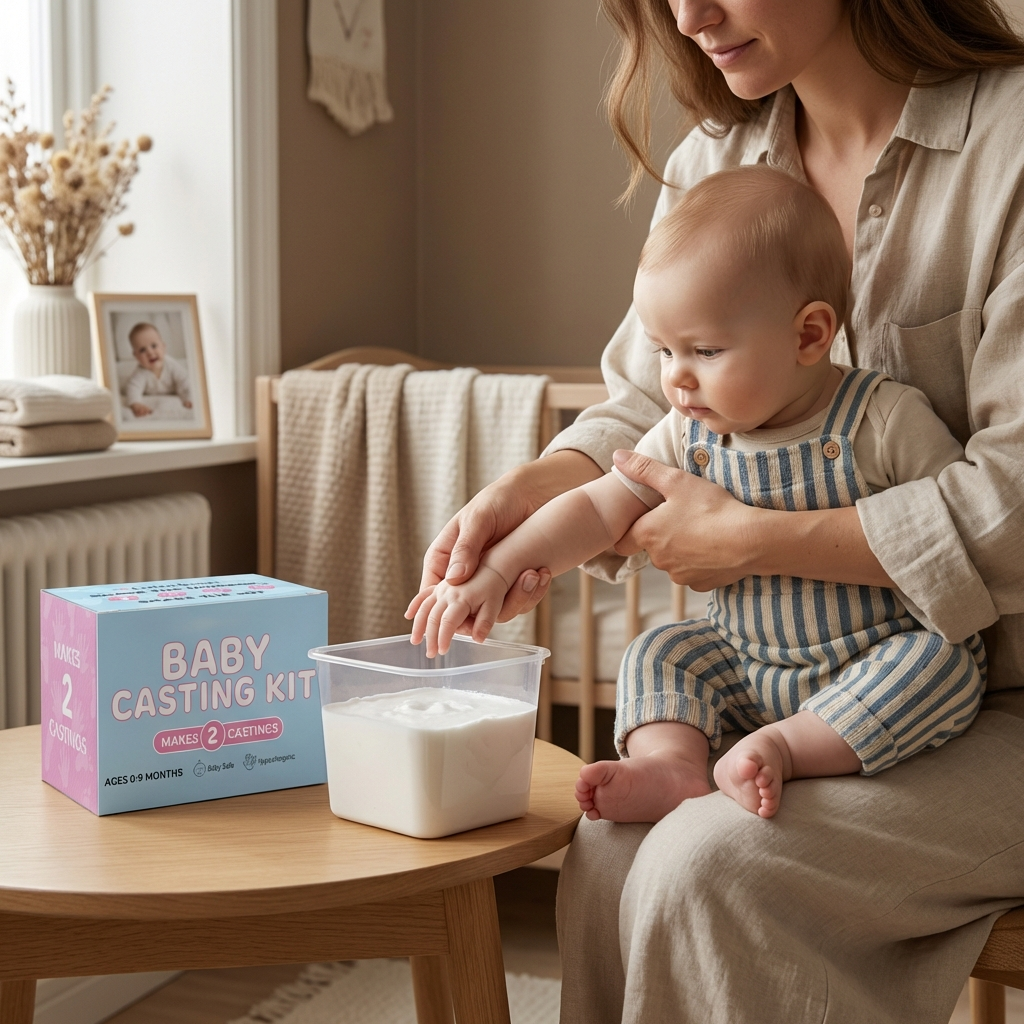 Baby hand- och fotavtrycksset – Minnesset för nyfödda och föräldrar