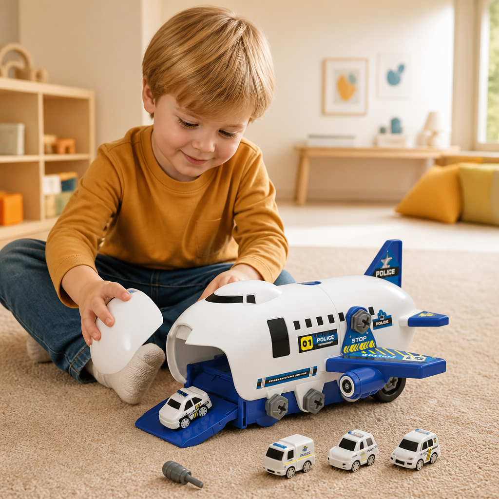 DIY-flygplanstransport med byggfordon – Lekset