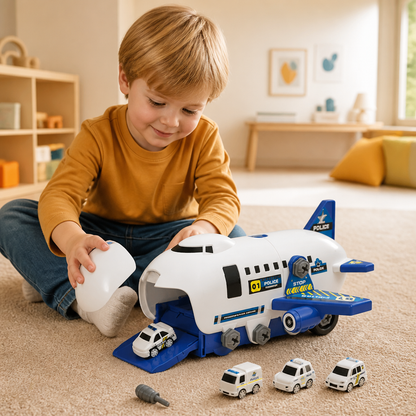 DIY-flygplanstransport med byggfordon – Lekset