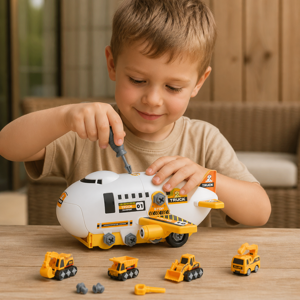 DIY-flygplanstransport med byggfordon – Lekset