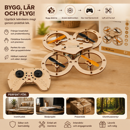 DIY Trä-RC-Quadcopter Kit – Bygg Ditt Eget Flygäventyr