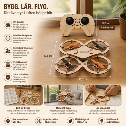 DIY Trä-RC-Quadcopter Kit – Bygg Ditt Eget Flygäventyr