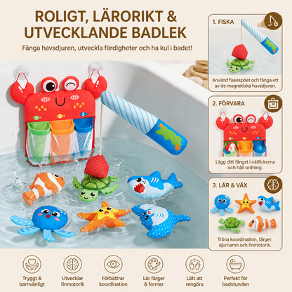 Montessori Magnetiskt Fiskespel – Badleksaksset