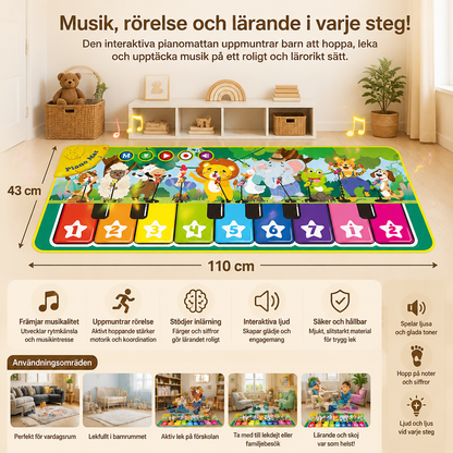 Interaktiv Musikpianomatta För Barn