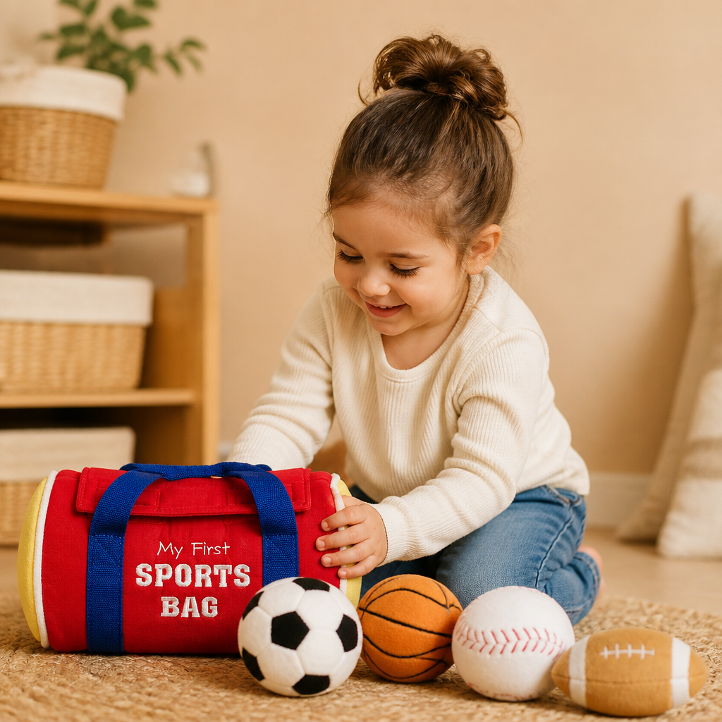 Mitt Första Sportplushset – Mjuk Leksak För Bebisar