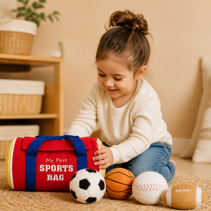 Mitt Första Sportplushset – Mjuk Leksak För Bebisar