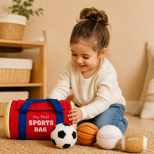 Mitt Första Sportplushset – Mjuk Leksak För Bebisar