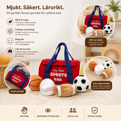 Mitt Första Sportplushset – Mjuk Leksak För Bebisar