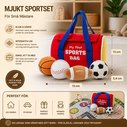 Mitt Första Sportplushset – Mjuk Leksak För Bebisar