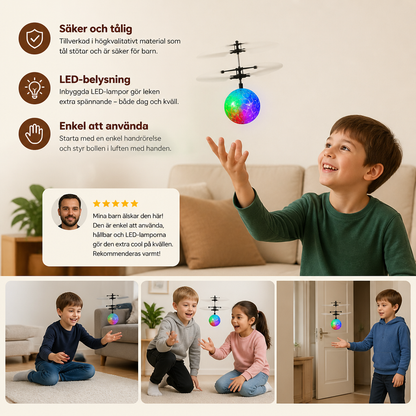 Handstyrd Flygande LED-Bollsdron För Barn