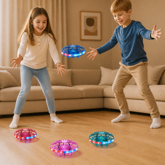 Rörelsestyrd flygande LED-UFO-drönare