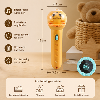 Barnficklampa Med Godnattsagoprojektion