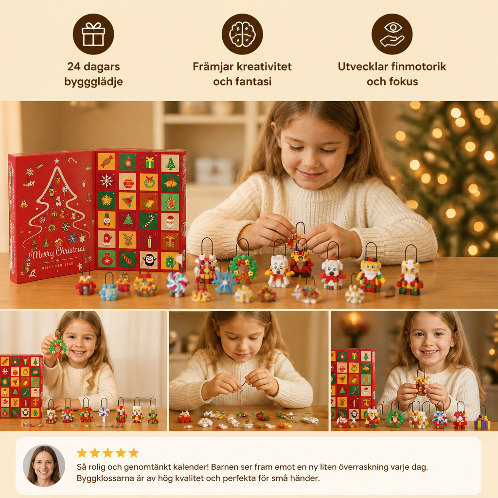 Julpynt Byggklossar Adventskalender