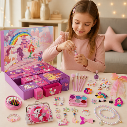 Överraskningsadventskalender Med Enhörning & Prinsessa För Flickor