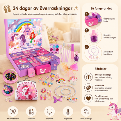 Överraskningsadventskalender Med Enhörning & Prinsessa För Flickor