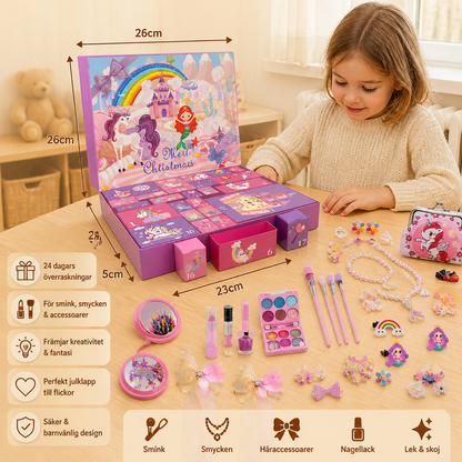 Överraskningsadventskalender Med Enhörning & Prinsessa För Flickor