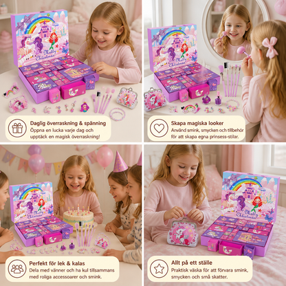 Överraskningsadventskalender Med Enhörning & Prinsessa För Flickor
