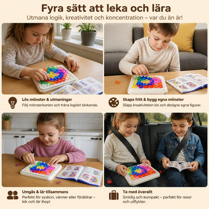 Regnbågs-Pärl-Pusselbräda – Logik- & Problemlösningsspel