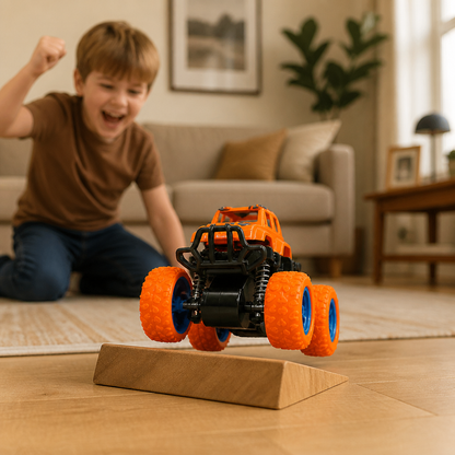 Friktionsdriven Monstertruck-Stuntbil För Barn