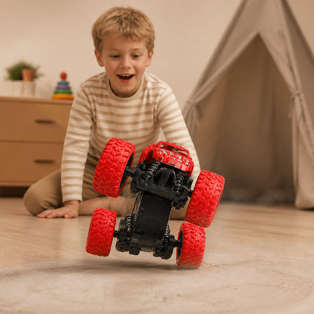 Friktionsdriven Monstertruck-Stuntbil För Barn