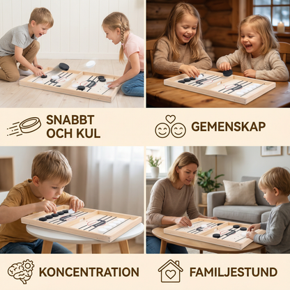 Slingpuck schackspel i trä