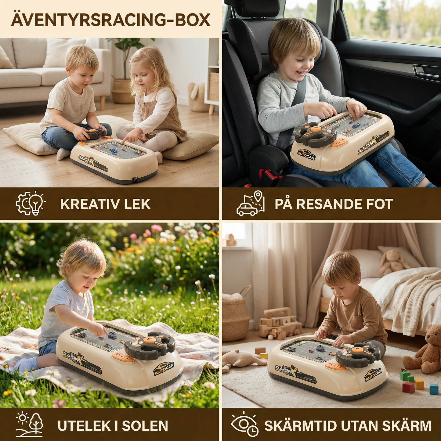 Äventyrsracing-box för barn