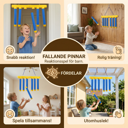 Fallande pinnar – reaktionsspel för barn