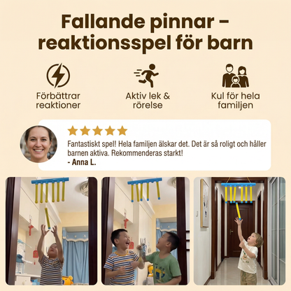 Fallande pinnar – reaktionsspel för barn