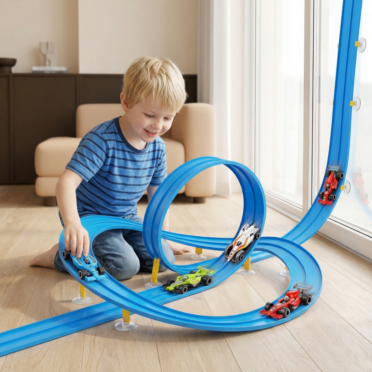 Flexibelt användbart racerbane-set