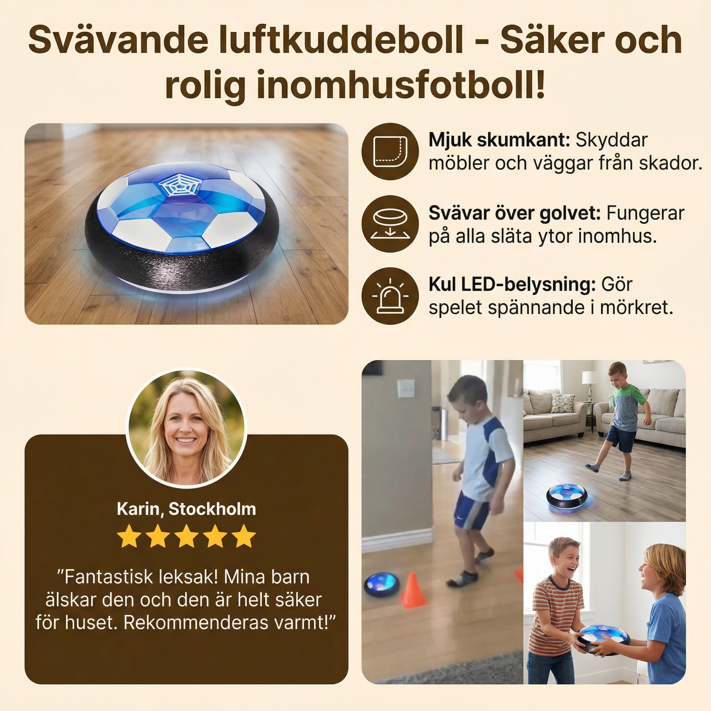 Svävande luftkuddeboll