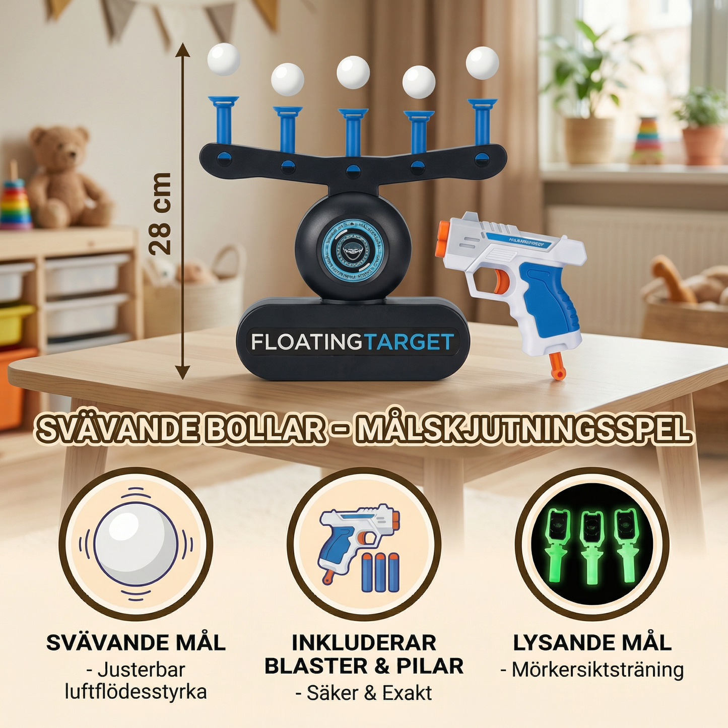 Svävande bollar – målskjutningsspel