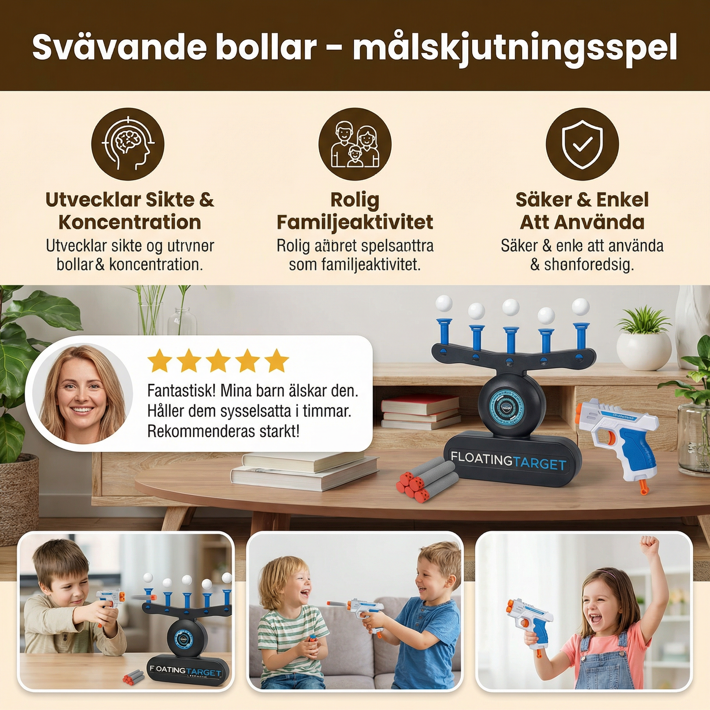 Svävande bollar – målskjutningsspel