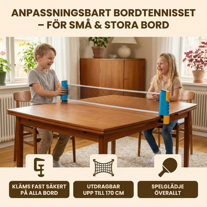 Anpassningsbart bordtennisset – Passar alla bord