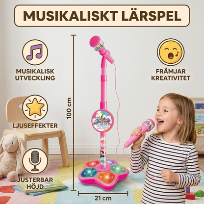 Karaokeset för barn med mikrofon & stativ – Musikaliskt lärspel